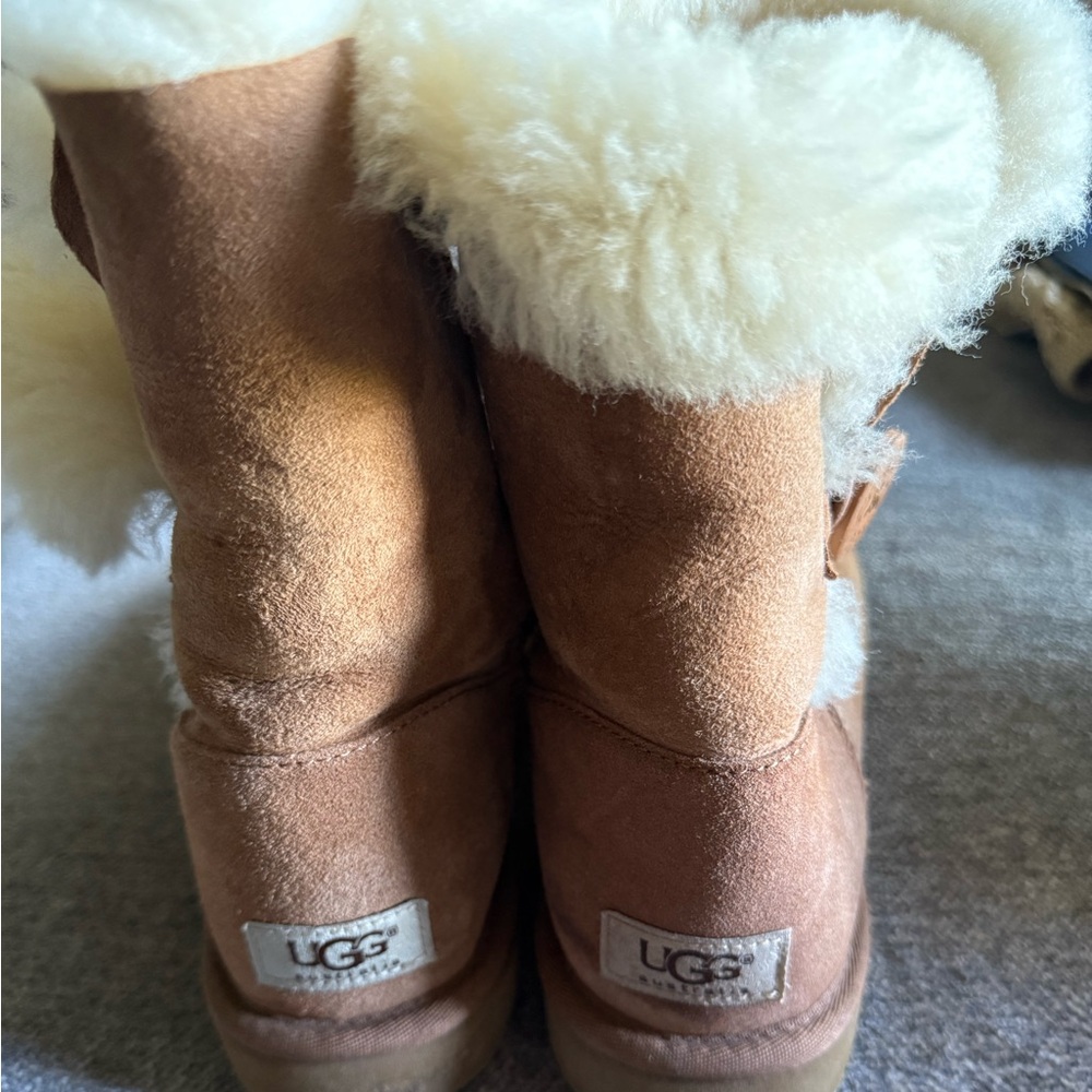 UGG Women’s Tan Boots with Cream Fur